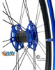 Shivoxx 24"x1" (540) Wheels with Primo Passage Tires. Blue Pushrim, Aluminum/Carbon Hub and 1/2" Bearings