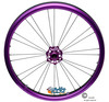 Shivoxx 24" (540) Wheels with Purple Pushrim, Aluminum/Carbon Hub and 1/2" Bearings. NO Tires