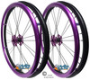Shivoxx 24" (540) Wheels with Purple Pushrim, Aluminum/Carbon Hub and 1/2" Bearings. NO Tires