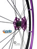 Shivoxx 24"x1" (540) Wheels with Schwalbe Marathon Plus Tires. Purple Pushrim, Aluminum/Carbon Hub and 1/2" Bearings