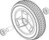 9" Pride Front Wheel Assembly for the Go-Go Sport 4-Wheel Scooter. Sold as each