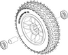 7"x2" Front Wheel Assembly with Flat-Free Tire for Pride Go-Go Elite Traveller (SC44E) and Go-Go Ultra X (SC44X) 4-Wheel Mobility Scooters. Sold as each