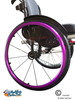 ShiproxiD 24" (540) D-Shape Purple Aluminum Pushrim with 6 Mounting TABS. Set of 2. Choose color