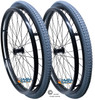 SET of 2,  26"x1 3/8" (590mm) PNEUMATIC ASSEMBLY, 36Spoke Rim TIRES & TUBES. PUSH RIMS