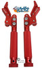 SHIVLCK-AX ADJUSTABLE Scissor Wheel Lock (Brakes). Fits Most Standard Wheelchairs. RED Color. Set of 2