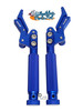 SHIVLCK-AX ADJUSTABLE Scissor Wheel Lock (Brakes). Fits Most Standard Wheelchairs. BLUE Color. Set of 2