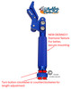 SHIVLCK-AX ADJUSTABLE Scissor Wheel Lock (Brakes). Fits Most Standard Wheelchairs. BLUE Color. Set of 2