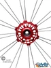 SHIVOXX 24" X 1" (540 Mm) Wheels with Schwalbe RightRun Red Tires. Red Pushrim, Aluminum/Carbon Hub and 1/2" Bearings | Set of 2