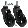 5" x 1.25" Caster & Composite Fork Assembly – 1/2" x 1-1/8" Threaded Stem Bolt