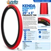 Kenda Koncept 25" x 1" (23-559) Iron Cap Red with Black Sidewall All-Purpose Tire | Set of 2