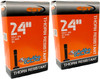 24 x 1 3/8" Thorn Resistant Inner Tube with Standard Valve | Set of 2