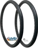 24" x 1-3/8" Black C-63 Solid Polyurethane Tire | Set of 2