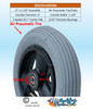 CW113Q 6 x 1 1/4"  3 Spoke wheel w/pneumatic Tire/Tube. Sold In Pairs