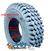 F079 4.10 X 3.50-5 (12 x 4") KNOBBY TIRE W/ SOLID INSERT - Fits Most/EMC