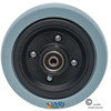 6x2 Caster Wheel, Black hub, Light grey tire w bearings & spacer. Sold as Pair