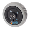 CW235B - 6x2 Caster Wheel, Black hub, Light grey tire w bearings & spacer. Sold as Pair