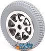 14" Gray Flat-Free Drive Wheel Assembly for Jazzy 1104. Sold as Each