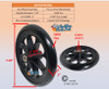 8" Front Caster Wheel Assembly, with 11mm  (7/16') Bearings for Drive Cirrus IV, Cruiser X4, & Silver Sport 2 Manual Wheelchair.  Sold as each
