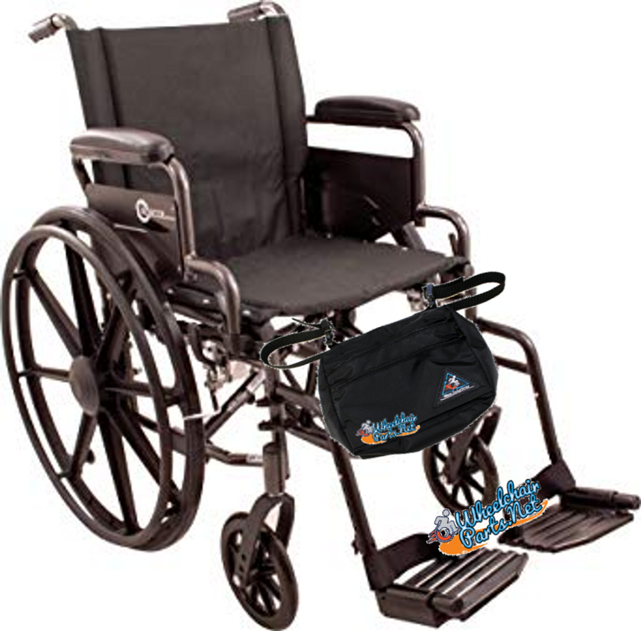 Wheelchair under seat pouch