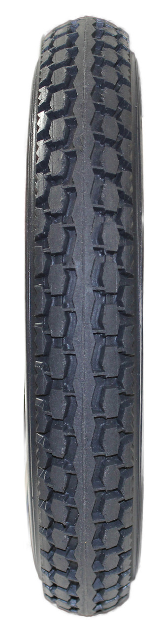 AL027 12 1/2 x 2 1/4" Solid Dark Grey Knobby Tire. Sold as each.