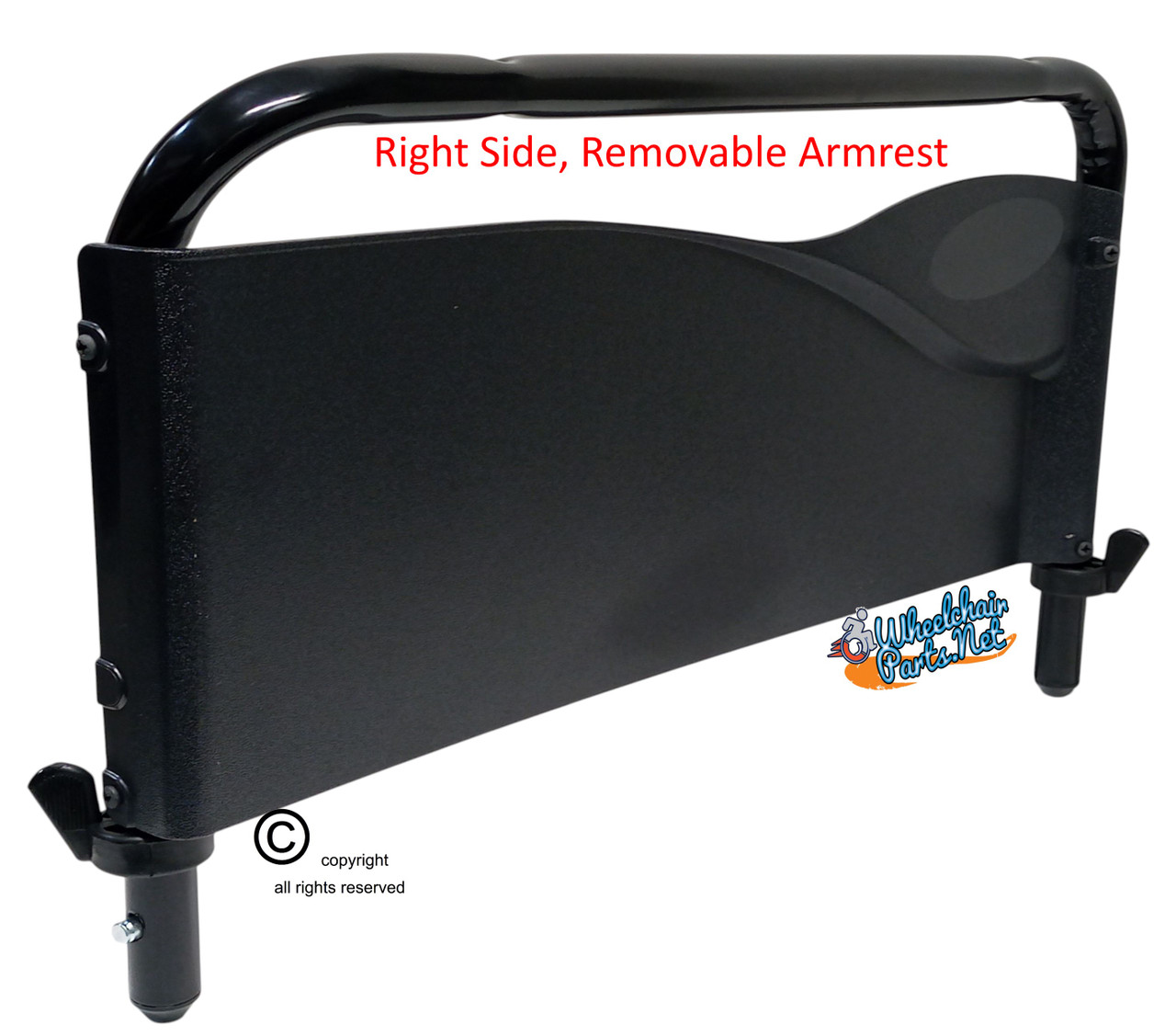 Invacare Full Length Arm Assembly for 9000XT / XDT