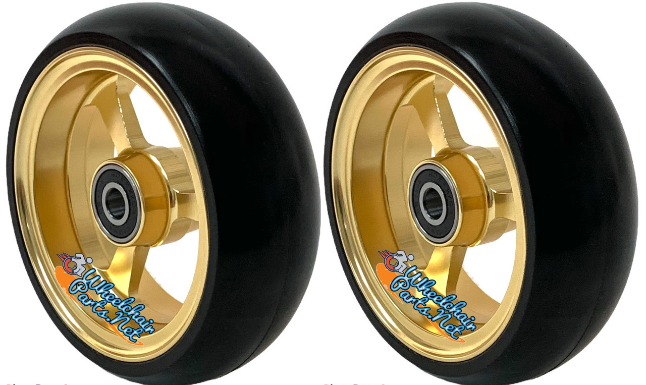 Frog Legs 3" x 1.4" EPIC Aluminum  Soft Roll  Caster. Sold as Pair