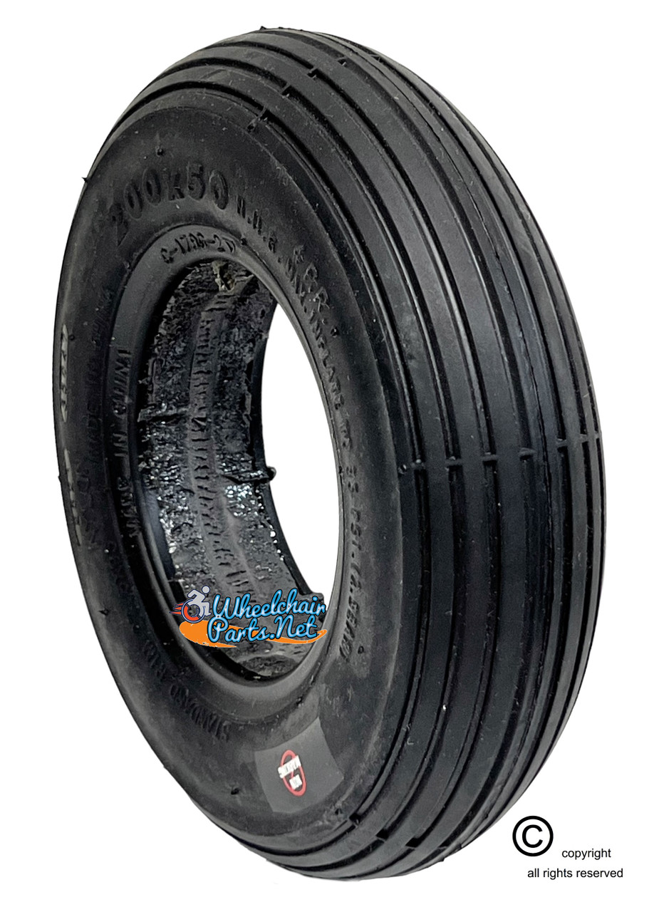 8X2" (200X50) Foam Fill Tire, Black Non-Marking Color. Sold as each