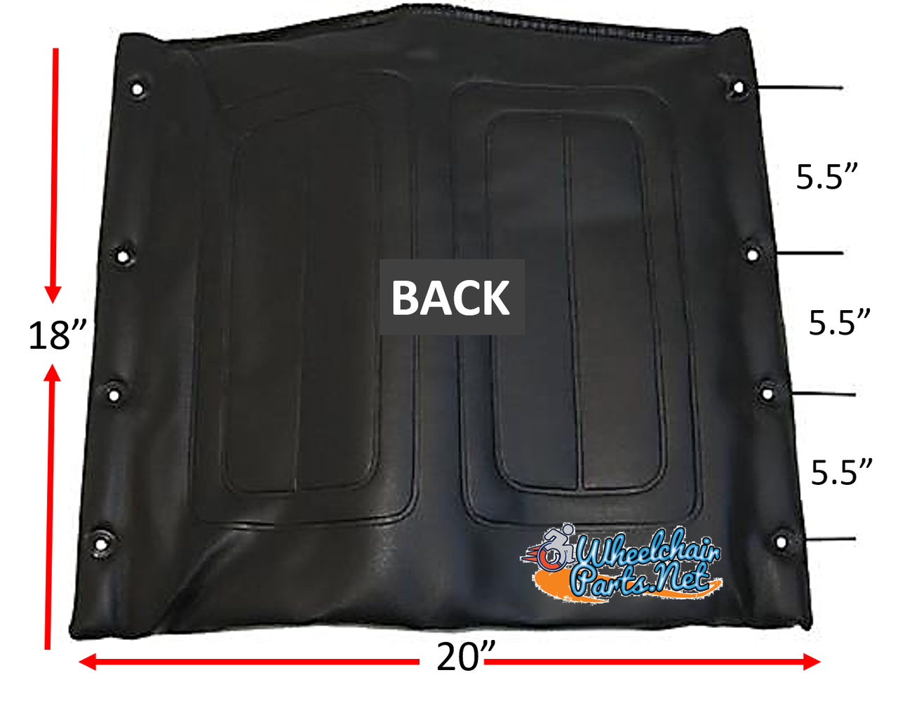 20" X 18" Vinyl "BACK" FOR DRIVE WHEELCHAIRS