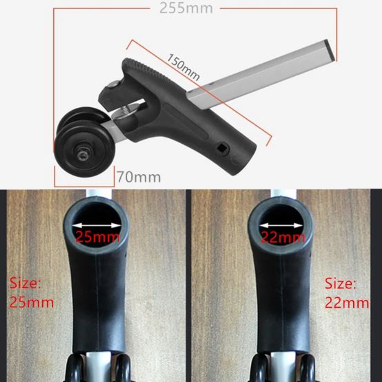 Universal Anti-Tipper For 7/8" and 1" Tubing. Sold as Pair