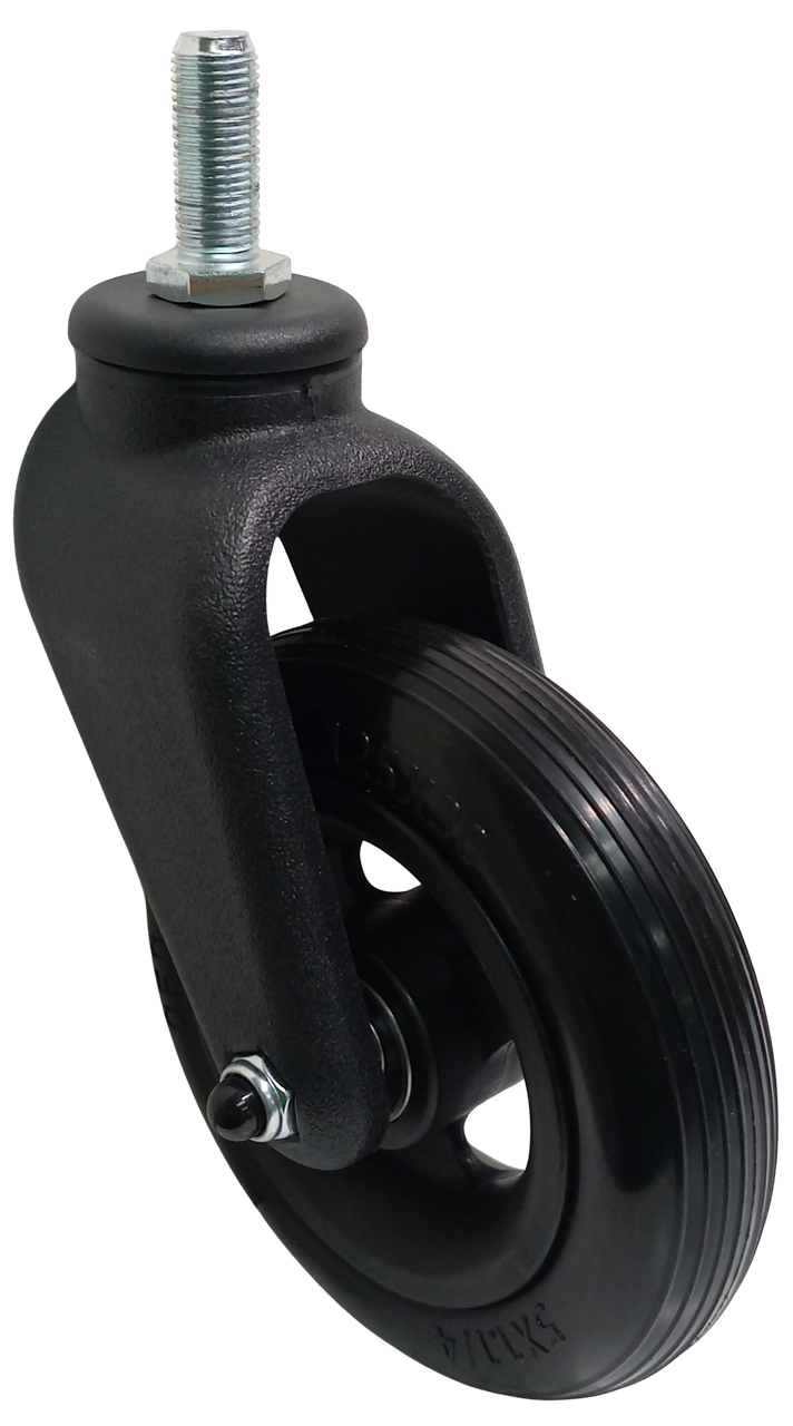 6" Composite (Nylon-Reinforced) Wheelchair Caster Fork with 1/2" Threaded Stem Bolt