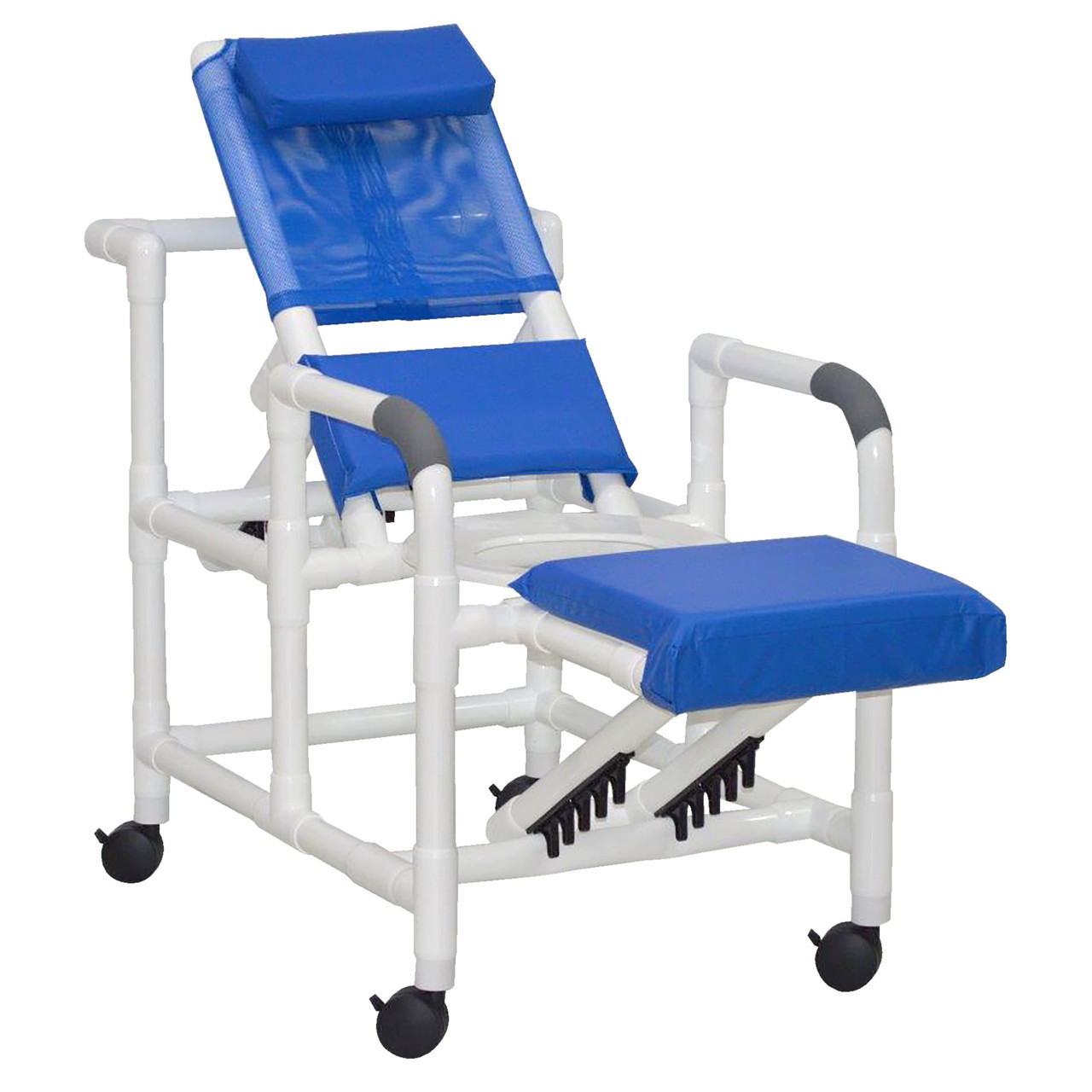 MJM Reclining Shower Chair With Standard Seat & Elevated Legrest