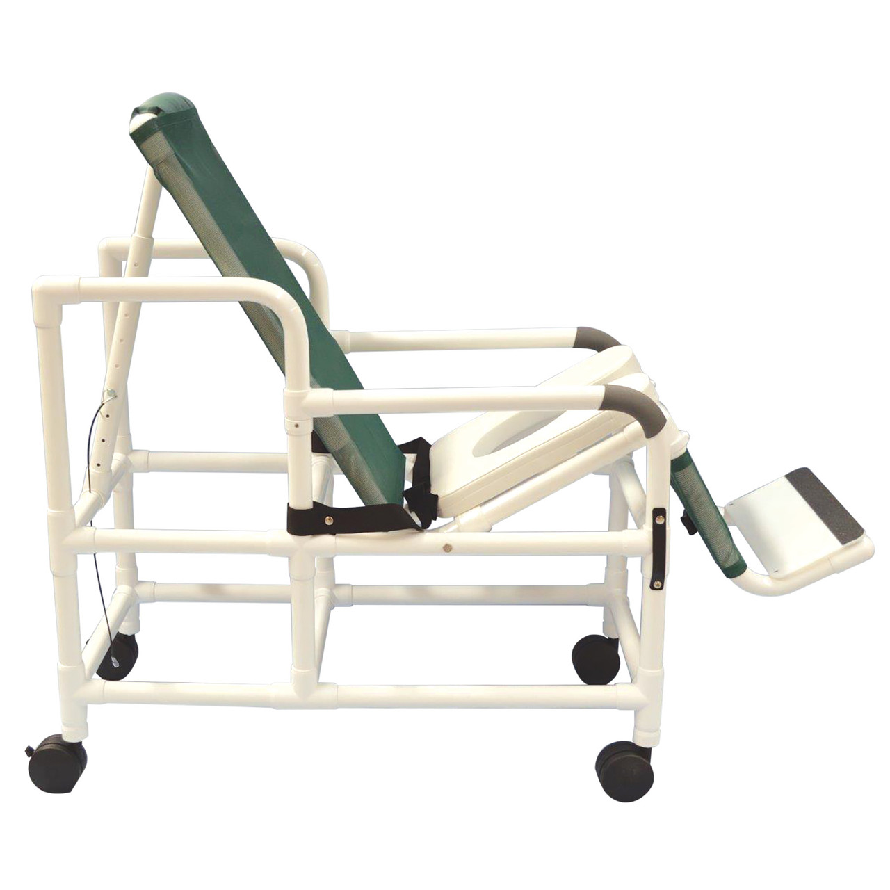 MJM-  Reclining Shower Chair With Standard Seat & Elevated Legrest