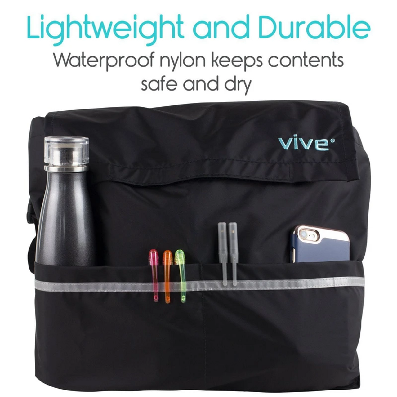 Vive Wheelchair Bag in Black Color