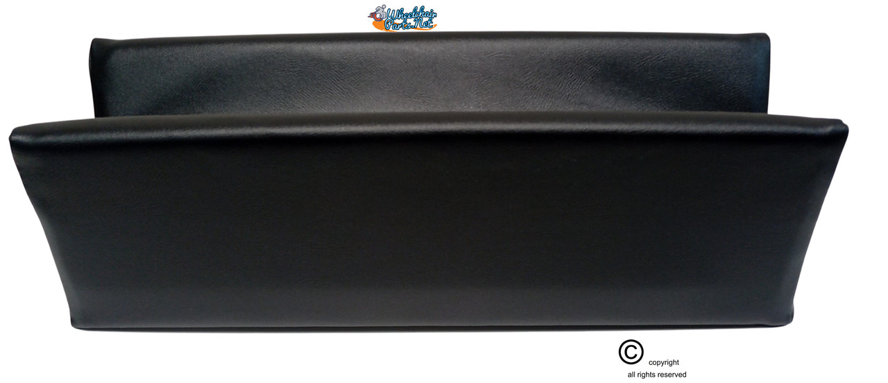 13 1/2" X 4" Armrest Pad, Upholstered, Rehab Trough, Black