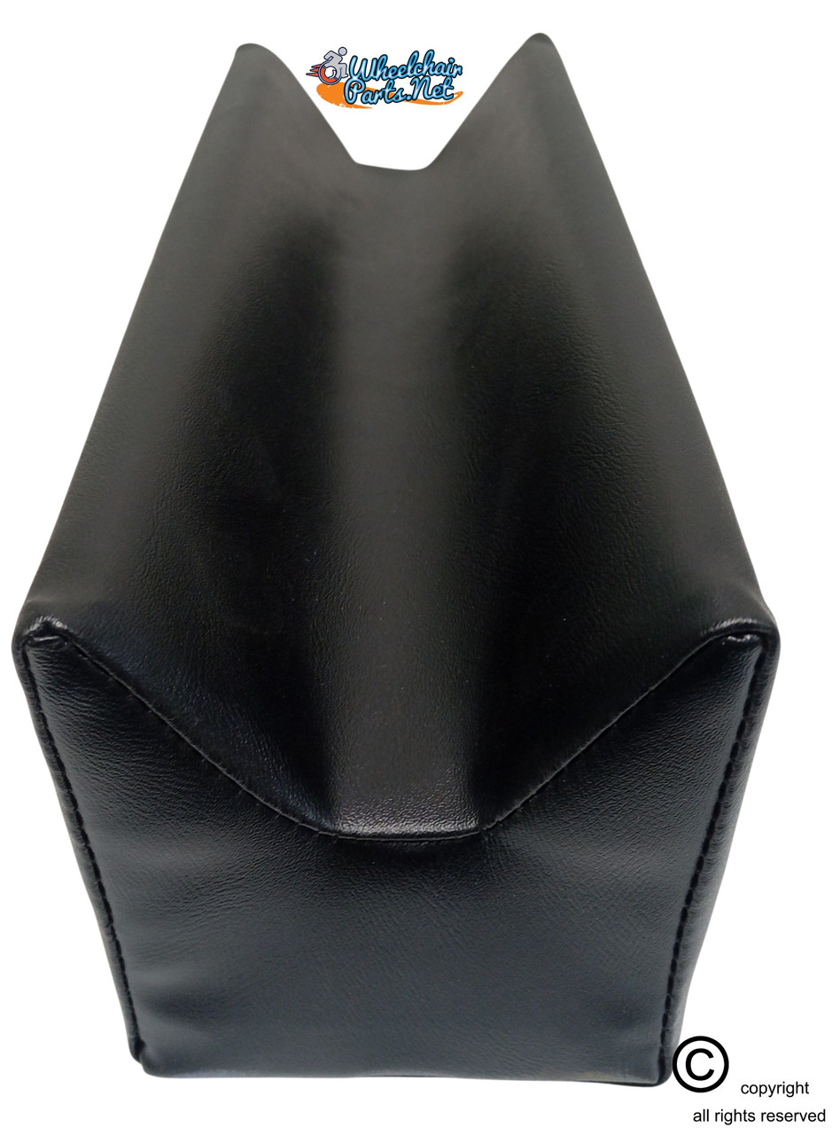 13 1/2" X 4" Armrest Pad, Upholstered, Rehab Trough, Black
