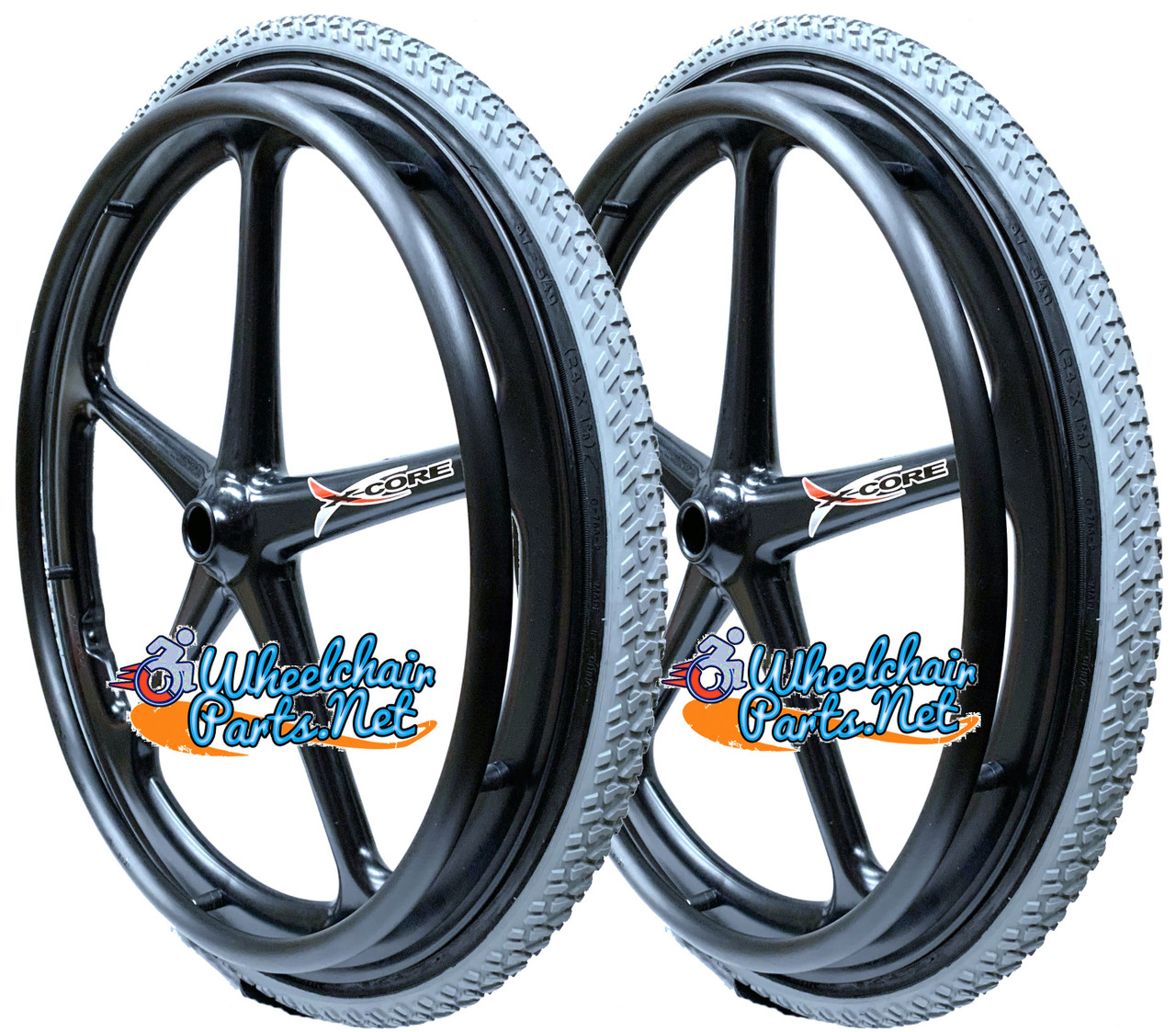 Set of 2 X-CORE Wheels 24 x 1 3/8