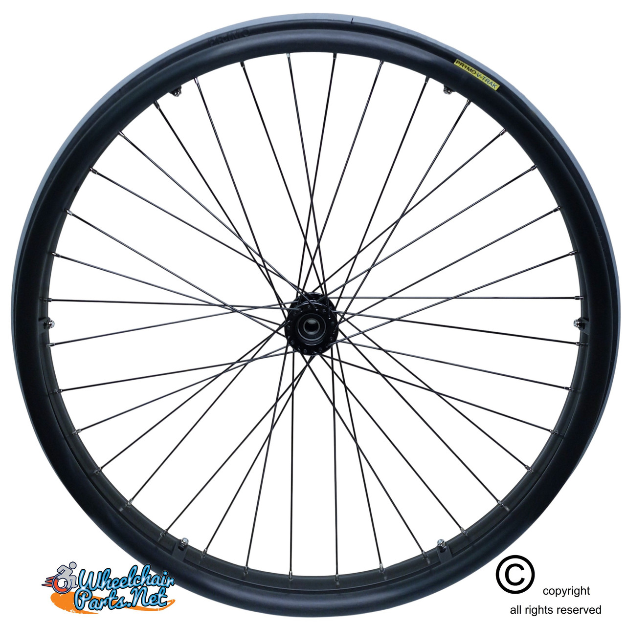 SET of 2,  24" (540mm) 36 Spoke Rim with PRIMO V-Track AIR PNEUMATIC Tire in Colors