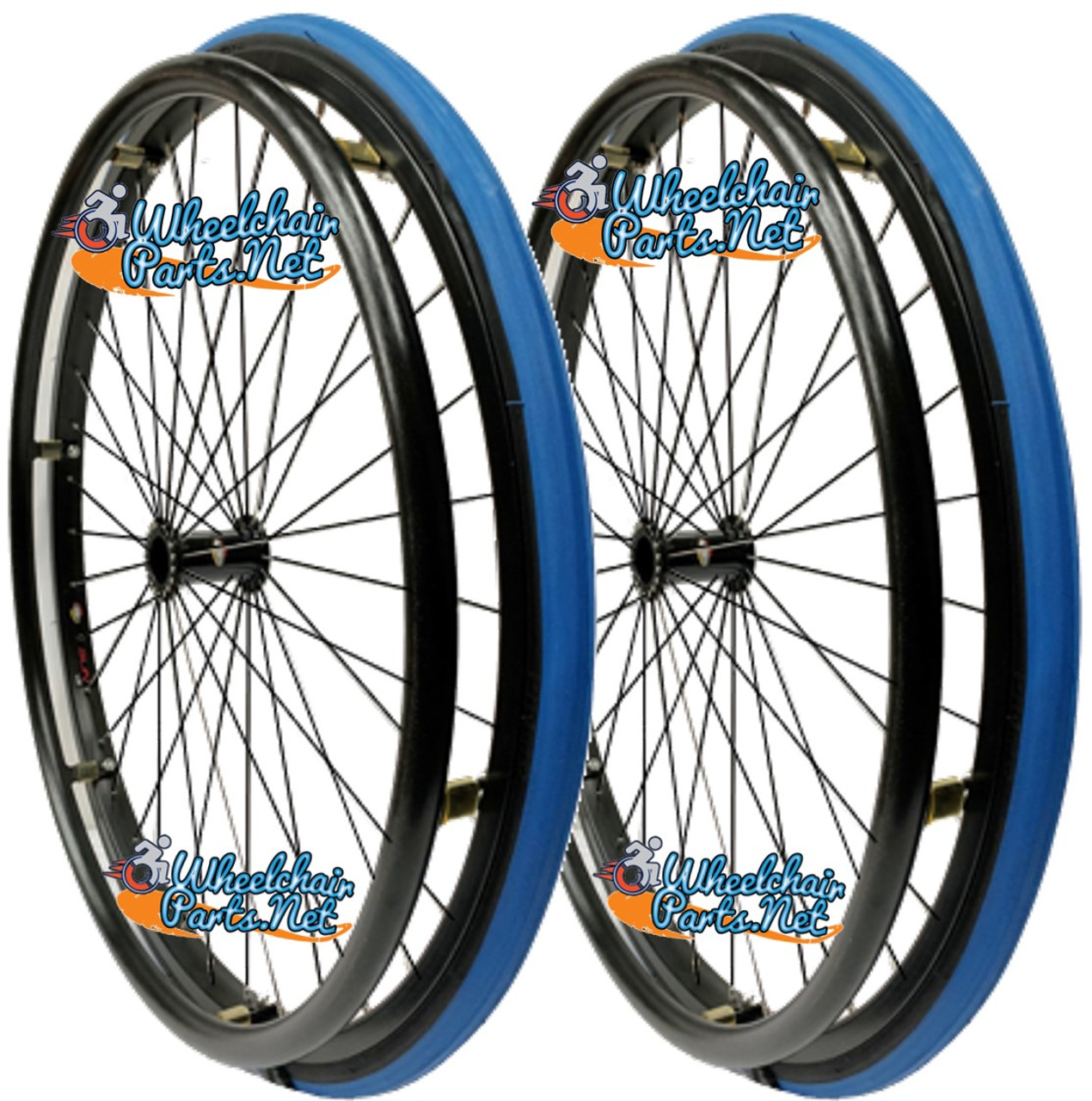 SET of 2,  24" (540mm) 36 Spoke Rim with PRIMO V-Track AIR PNEUMATIC Tire in Colors