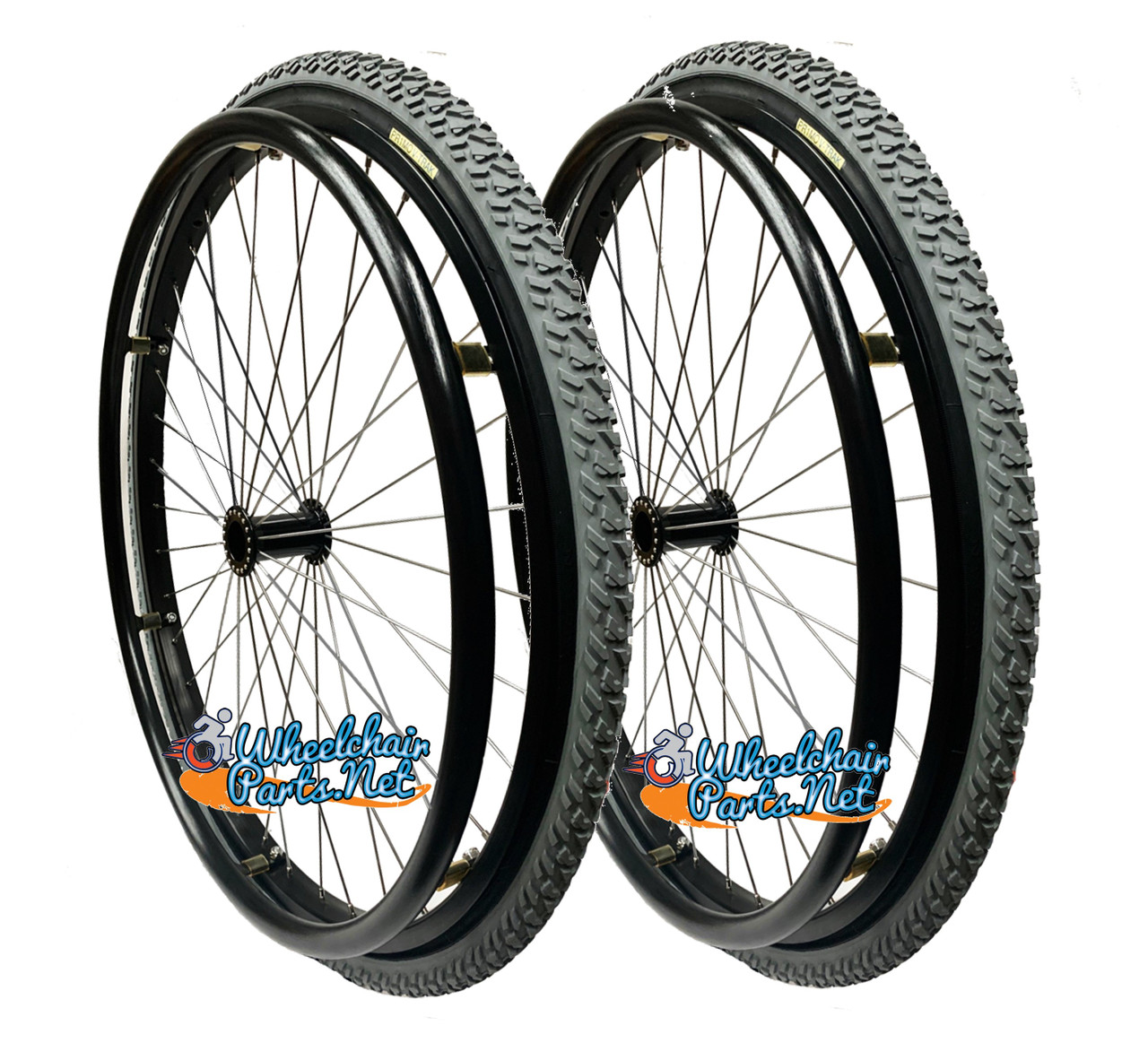 SET of 2, 24" (540mm) 36 Spoke Rim With PRIMO All Terrain Tire & Air Tube