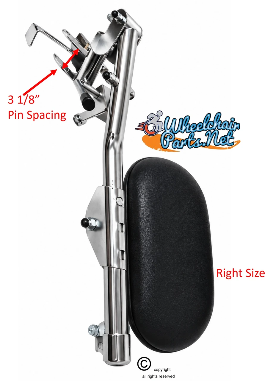 Invacare Swing Away Stump Support with Cam Lock – Standard Spacing 3-1/8"  Pin Spacing