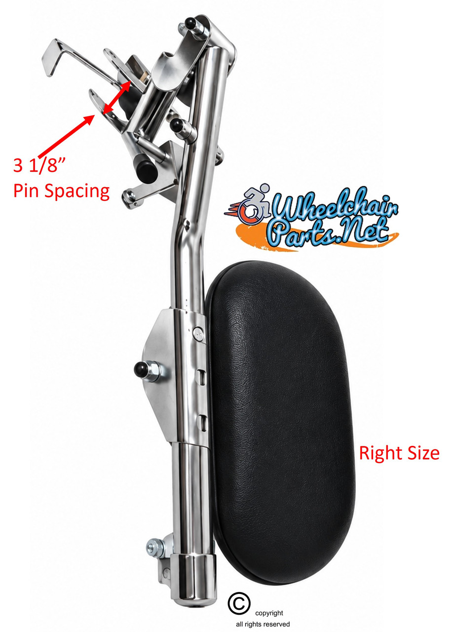 Invacare Swing Away Stump Support with Cam Lock – Standard Spacing 3-1/8"  Pin Spacing