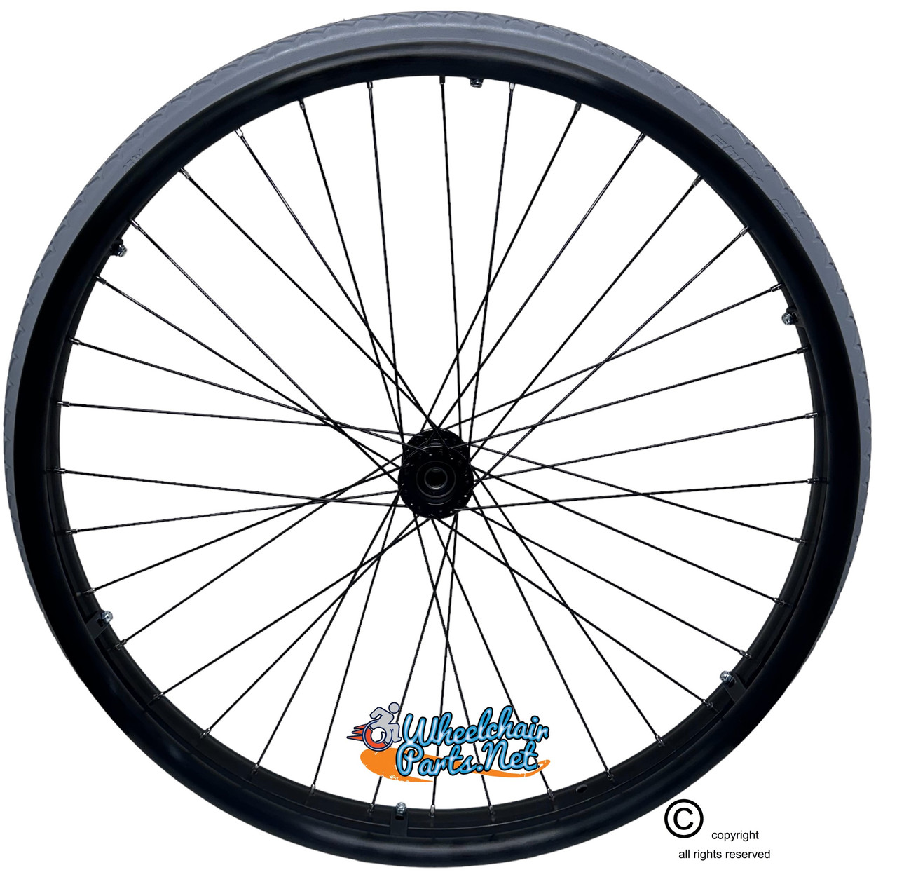 SET of 2, 25" (540mm) 36 Spoke Rim With PRIMO SENTINEL Tire & Tube