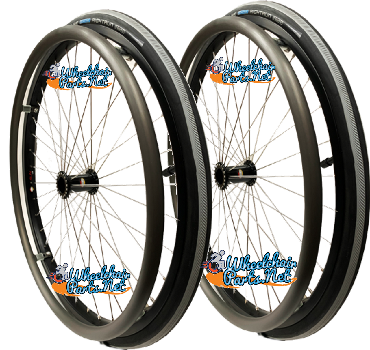22" x 1 3/8" Sun L20 Rim With SCHWALBE RIGHTRUN, NON-MARKING TIRES SET OF 2 WHEELS