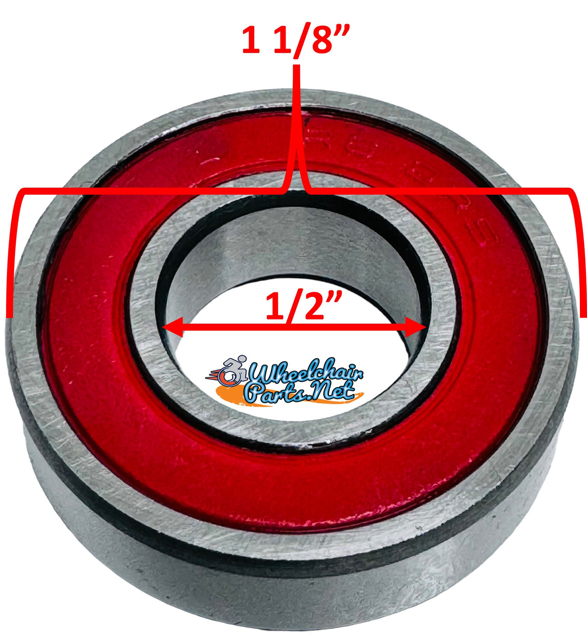 1/2" x 1 1/8" CERAMIC BALL PRECISION  REAR WHEEL BEARINGS - PACK OF 4