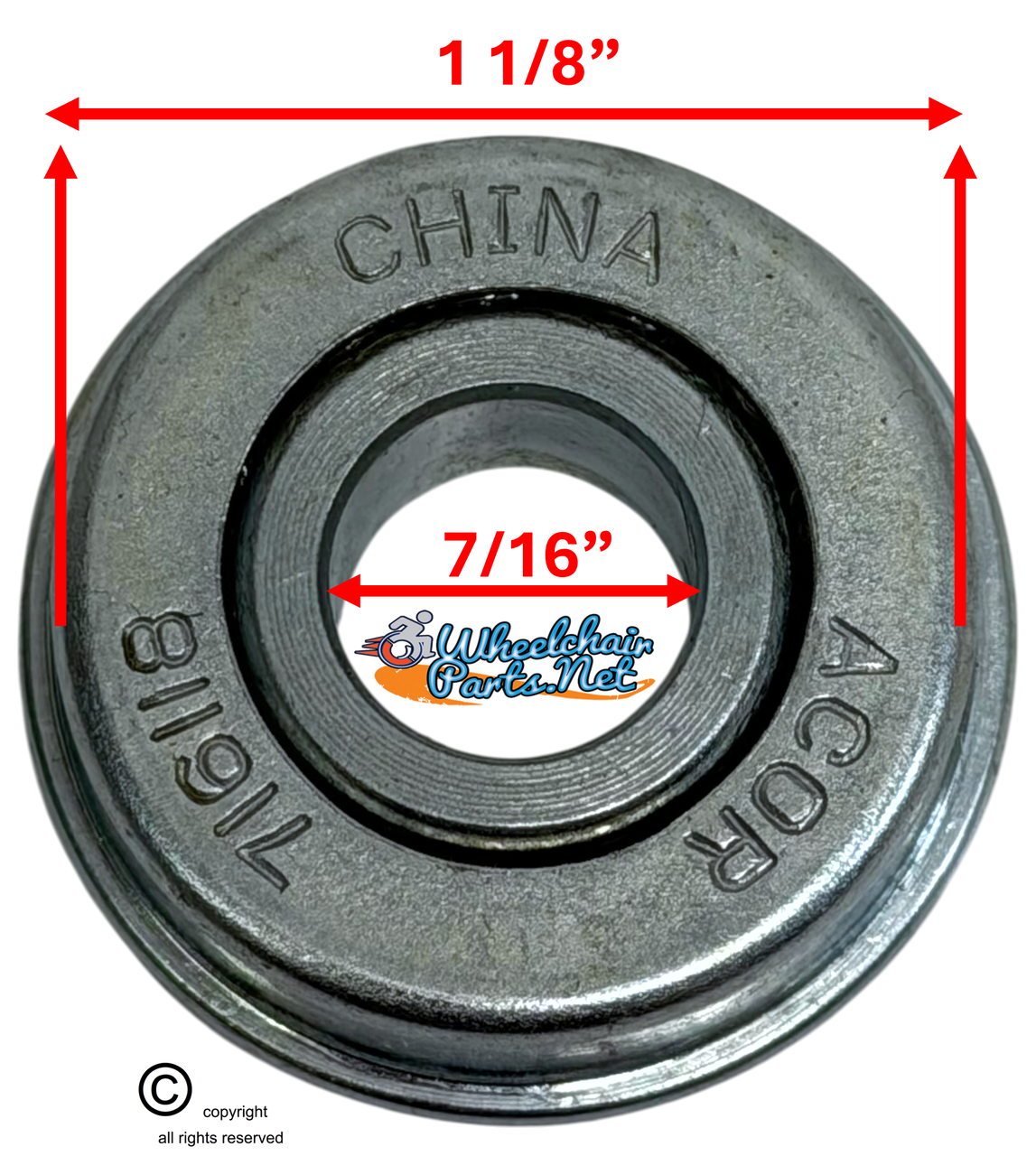7/16 X 1 1/8" FLANGED BEARING, REF #716118