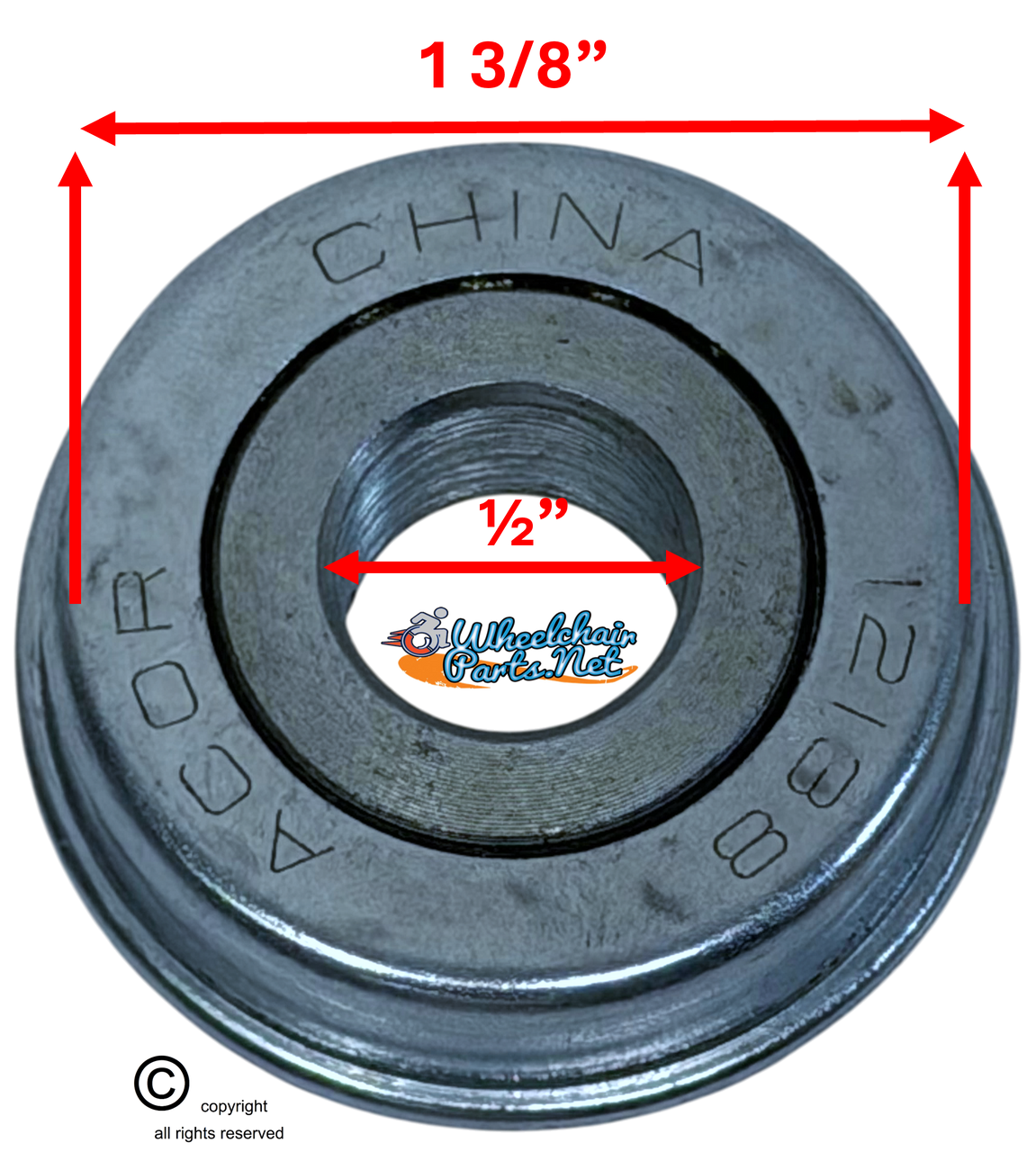 1/2 X 1 3/8" FLANGE BEARING, REF.#12138. Sold as Pack of 4