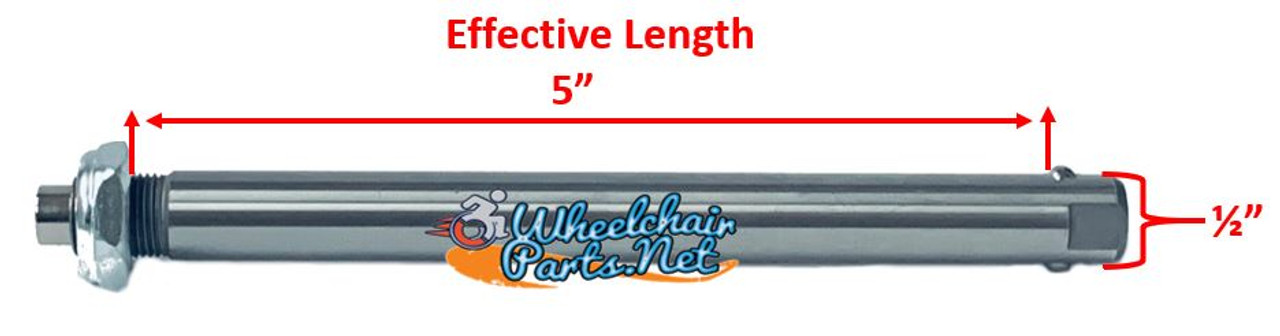 Quick Release Axle With Small Button, 1/2" x 5"