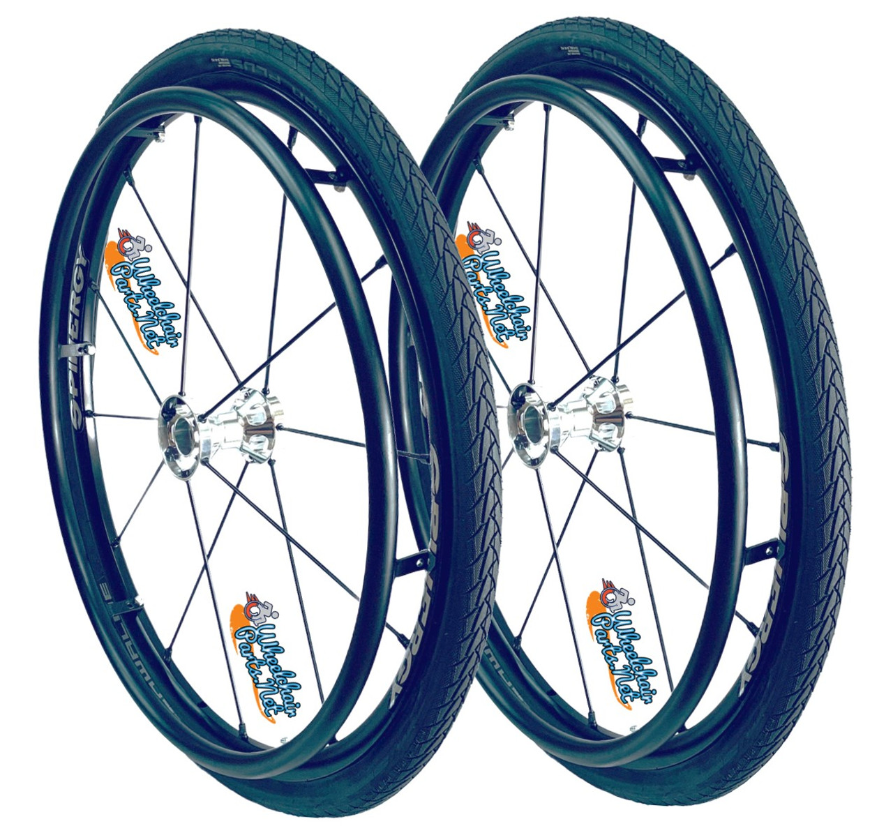 24" SPINERGY 12 SPOKE LX WITH 24" x 1" SCHWALBE MARATHON PLUS Tires