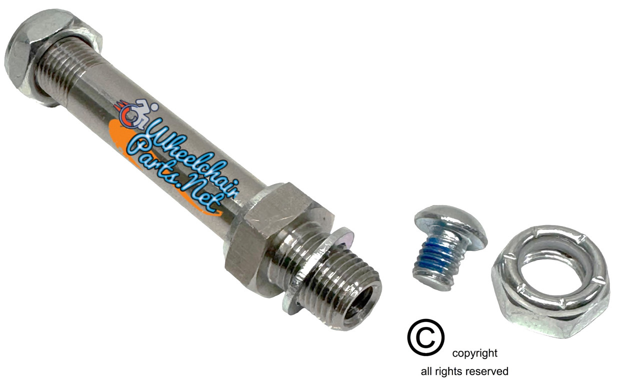 CSB025 - 2.5" STAINLESS STEEL STEM BOLT WITH NUTS AND WASHERS. SET OF 2