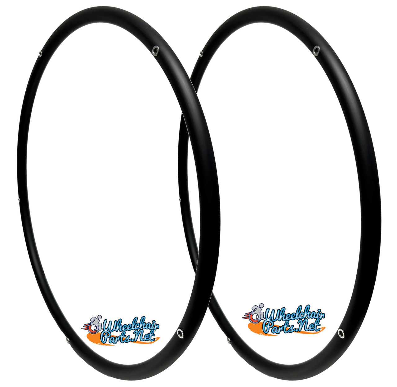 24" Vinyl Coated Pushrim, Fits on X-CORE 5 Spoke Wheel. Sold as pair